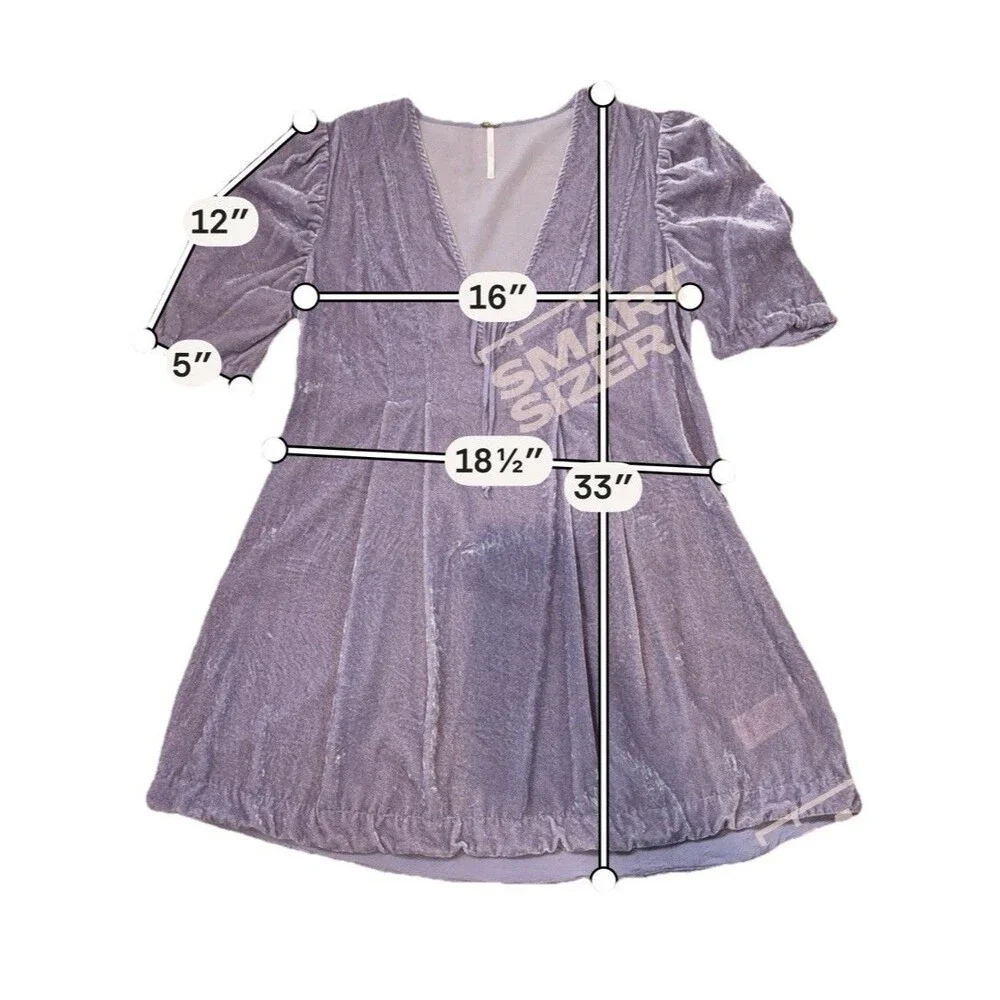 Free People Adelle Velvet Boho Tunic Top Violet Medium